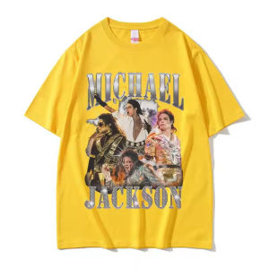 Sanrio | 2026 Summer Classic Vintage Michael Jackson Graphic T-shirt Men Women Clothing Fashion Retro Gothic Rock Male Punk Oversized Y2k