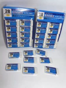 2B And Star Eraser Soft Rubber For Student Pencil Eraser Stationery School 30pcs/Box random style