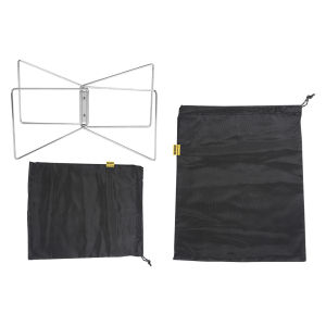 [joyonline]Camping Box Folding Stand Stainless Steel Outdoor Organizer Box Holder Ice Box Foldable Support Shelf for Travel Cooking