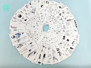 Blue Luminous Halloween Tattoo Sticker Luminous Cool Face Sticker Nightclub Bar Music Festival-The