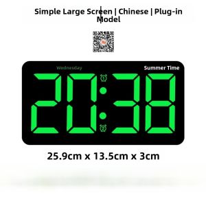 Modern Minimalist Wall Clocks Living Room Decorations Digital Time Display TV Cabinet Desktop Stands Silent Plastic Clocks