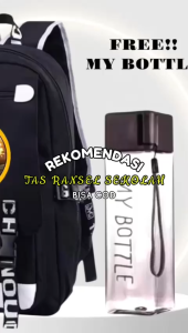 Js Stlye Tas Sekolah Uniseks Tas Ransel Bahu GandaTas Laptop Mochila 4in1 Anak FF WE 0084