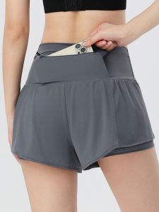 New Summer Sport Shorts Women Zipper Pocket Anti-Light High Waist Quick Dry Running Training Yoga Fitness Pants Ladies Shorts