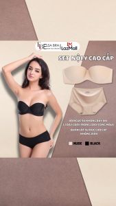 Bộ nội y nữ cao cấp ELSA BRA - Áo ngực không dây quần lót su đúc không đường may