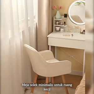 Dressing Table With LED Mirror Meja Solek With Drawer Comestic Table Bedroom Makeup Girl Gift Vanity Desk