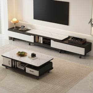 OYIla | Home Living Room Modern Minimalist TV Stand Coffee Table Combo