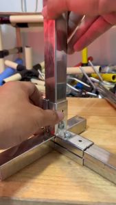 Khớp nối co nối đầu nối sắt hộp vuông 25x25 dễ tháo lắp không cần hàn