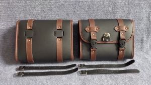 Cặp Túi Da Treo Hông Xe Motor Xe Máy Có Khoá 27cm*20cm*10cm