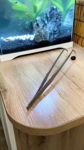 2Pcs Long Tweezers Stainless Steel Feeding Tongs Aquatic Plant Tweezers for Aquarium Reptile Plant Snakes Lizards Feeder