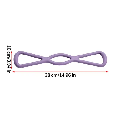Figure 8 Resistance Bands With Handles Portable Non-Slip Grip Arm Muscle Exerciser For Yoga Pilates Gym Workout Home Office