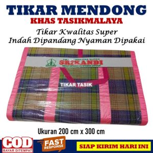 Tikar Mendong Khas Tasikmalaya List Pink ukuran 200 x 300 cm Kwalitas Super Indah Dipandang Nyaman Dipakai Tikar Mendong Lipat Murah Berkualitas Terbaik Tikar Lipat Piknik Tikar Lantai Jumbo TERLARIS