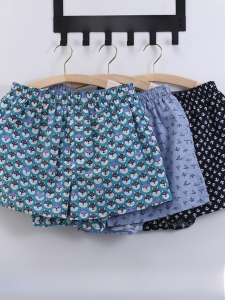 3 Pairs/pack Arrow Pants Men Pure Cotton Boxer plus Size Boxer Briefs Home Wear Pajama Pants Shorts Cotton Loose