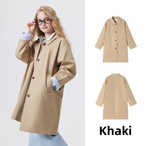 navigare kids | New Autumn Thin Mid-length Girls Trench Coat