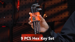 TASKTOOL Allen Wrench Set With Ball 9Pcs High Quality L-Style Hex Key Wrench Set Hand Tool