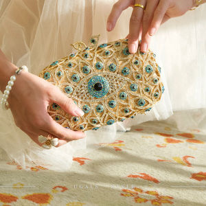 UGALS | Blue Evil Eye Studded Fashion Evening Bag