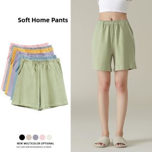 Miiow | Antibacterial Pure Cotton Thin Short Pants Women Summer Home Clothes Cartoon Pattern Youth Casual Loose Fit Briefs Trousers