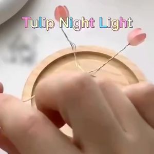 Tulip Malam Lampu Led Kamar Tidur Ins DIY Untuk Dekorasi Hadiah Liburan MDY