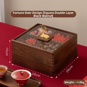 CRISTALGLASS | High-end Wooden Candy Box Dry Fruit Plate