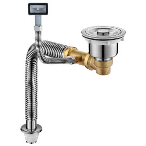 Chậu Rửa Rau Nhà Bếp Phụ Kiện Ống Xả Nước Bồn Rửa Nước Inox Bộ Ống Thoát Nước Bồn Rửa Chén Đặt Phía Sau Máng Đơn