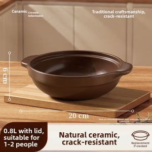 DEMING | Stovetop Ceramic Pot for Gas Stove High Temperature Resistant Small Rice Pot