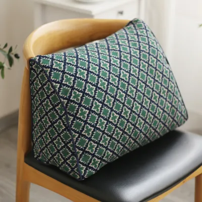 Retro Style Detachable Sofa Pillow Thick Soft Backrest Tatami Waist Support Large Triangle Pillow Home Office Car Dormitory Universal
