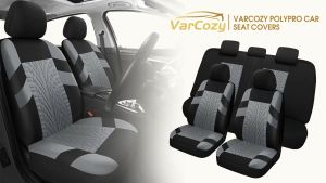 9PCS Premium Embossed Car Seat Covers - Universal Fit Washable Durable Waterproof Easy to Install and Suitable for Most Cars