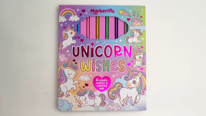 Unicorn Wishes Markerific Colouring Book Gift Set For Kids With 6 Metallic Markers (Hardcover)