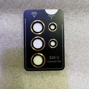 ตัวป้องกันเลนส์กล้องสําหรับ Samsung Galaxy S25 24 Ultra S23 Uitra HD Clear 9H กระจกนิรภัยโลหะแต่ละแหวนฝาครอบภาพยนตร์