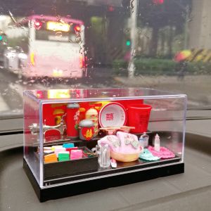 Miniature Wedding Gift Set Model Ornaments Bridal Party Sisters Group Souvenir High-end Gifts Plastic Material