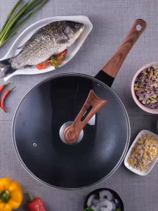 Tourmaline non-stick Pan Thickened Composite Bottom Frying Pan Smokeless Household Wok stir-frying Induction Cooker And Gas Stove Universal