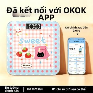 YINSHANG | Cân Đo Mỡ Cơ Thể Thiết Kế Đáng Yêu Chính Xác Sạc Lại Được