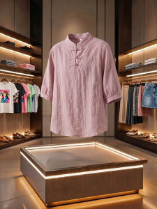 V.C.I | New Chinese Style Stand Collar Zen Cotton Linen Shirt