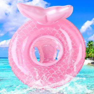 Inflatable Mermaid Swimming Ring Mermaid Baby Seat Swim Children Floating Mermaid Kids Swim