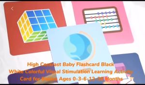 Newborn Baby Visual Stimulation Flash Cards | 4 Levels | High Contrast | 16 Double-Sided Cards