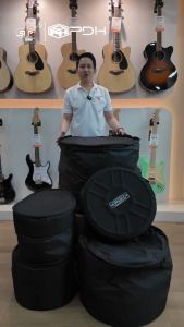 กระเป๋ากลองชุด 5 ใบ ซอฟเคสผ้า 1680D กันน้ำ บุโฟมหนา 20 มม. กันกระแทกได้ PDH SW-DB-02 Drum Set Bag 5 pcs. 1680D Water Proof