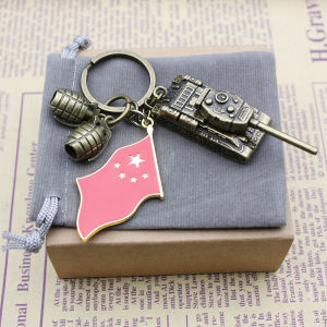 Creative Miniature Small Tank Knights Fortress Keychain Keychain Pendant Mini Military Model Souvenir Collectibles