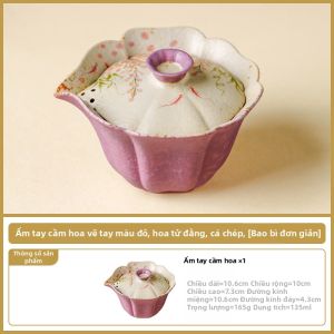SHUANGYU | Bộ Ấm Trà Sứ Hoa Anh Túc Vẽ Tay