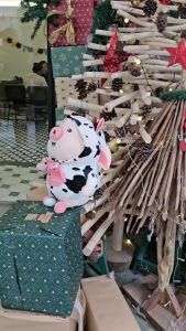 Thú nhồi bông heo tiktok cosplay bò sữa - Size từ 35cm đến 45cm -Quà tặng gấu. bông heo tiktok đáng yêu êm mịn.