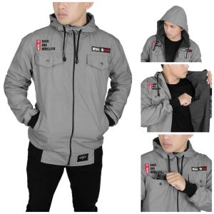PROMO Jaket Parka Pria Taslan Waterproof Rebel Id - Oenzie Store