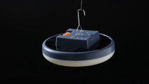 โคมไฟเต็นท์ LED โซล่าเซลล์ ไร้สาย 100 วัตต์ โคมไฟพกพา ไฟแคมป์ปิ้ง ไฟUFO แบบชาร์จ แสงขาว ปรับได้3โหมด