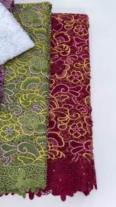 Kalume Lace Swiss Lace Fabric High Quality 2025 Cotton African Cord Lace Fabric 5 Yards Nigerian Wedding Dress for Sewing