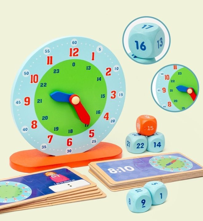 Montessori Clock for Teaching Time, Early Learning Education Clock ...