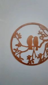 Hiasan Dinding Kayu Pajangan Rumah Wall Decor Laser Cut Leaf Flower