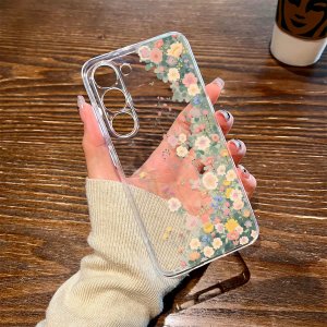 Floral Pattern Clear Soft Silicone Phone Case For Samsung Galaxy A73 A72 A71 A56 A55 A54 A53 A52 A51 A50 Daily Simple Back Cover