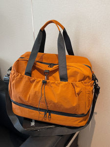 Sport Fitness Bag Womens Travel Bag Shoe Compartment Dry Wet Separation Nylon Backpack Foldable Leisure Scene Shoulder Bag