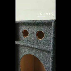 IKONIC Box Speaker Subwoofer Pasif 10 Inch Karpet Hitam Box Speaker Kayu Bediri / Standing Dengan Lobang Twiter Tweeter Corong Kualitas Terbaik