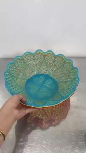 #8857 Plastic Kitchen Flower Design Strainer (Random Color)