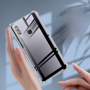 LuBang Anti-Fall Silicone Phone Case for VIVO U3X V1928A Protective Cover Transparent Full Protection Ultra-Thin Soft Corner Thickened Lens for Men And Women