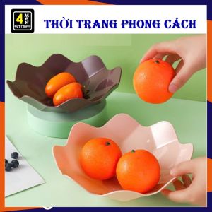 Đĩa Nhựa Thiết Kế Hình Học Đựng Hoa Quả Trái Cây An Toàn Và Tiện Lợi - Khay Đựng Đồ Ăn Dĩa Decor Đựng Bánh Kẹo Để Bàn