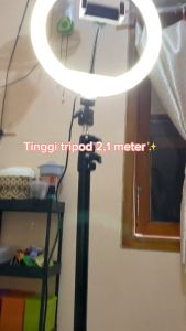 Ring Light With Tripod Led 26CM Stand Height 2.1M Panjang Lampu Selfie Buat Tiktok